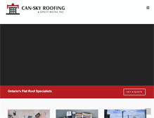 Tablet Screenshot of canskyroofing.com